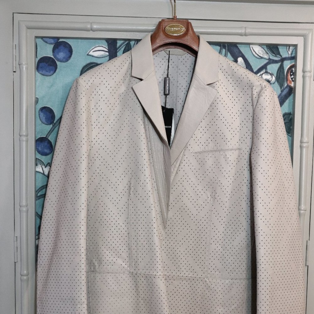 AMAZING Emporio Armani Laser Cut Lambskin Leather